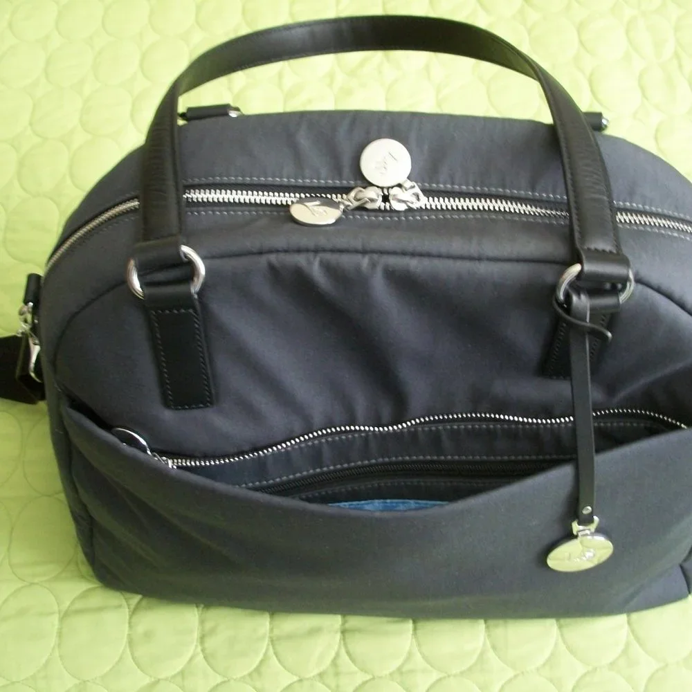 Lo & Sons Grey Nylon Laptop/Weekender